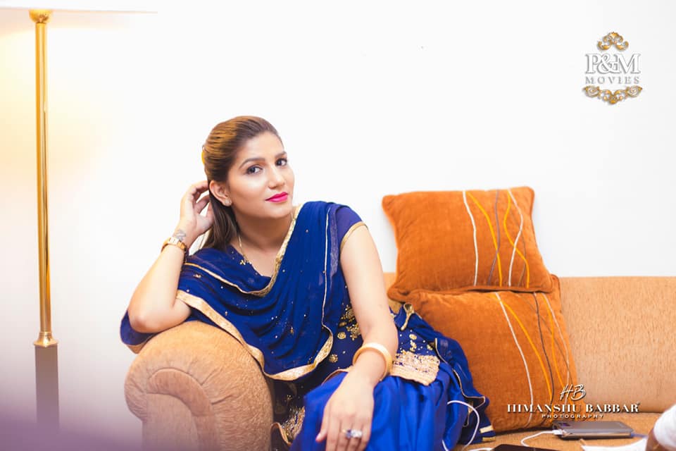 Sapna Choudhary's HD Photos in Blue Dress