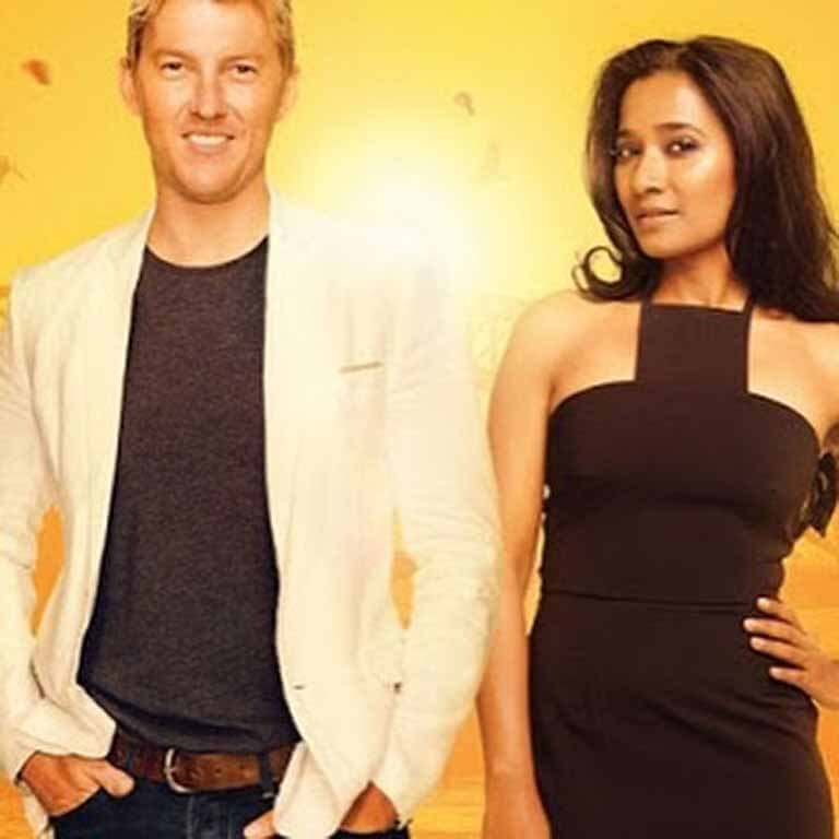 Brett Lee on the cover with his movie wife