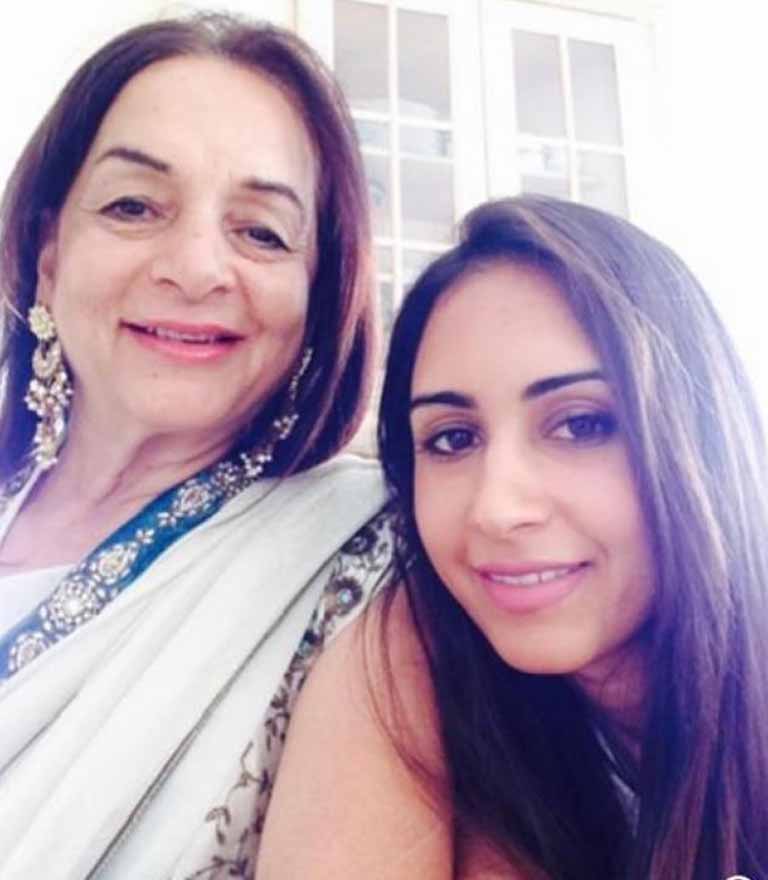 Priya Runchal with her mother